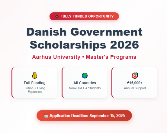 Fully Funded Danish Government Scholarships 2026 at Aarhus University