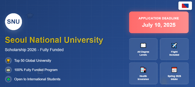 Seoul National University Scholarship 2026 - Fully Funded