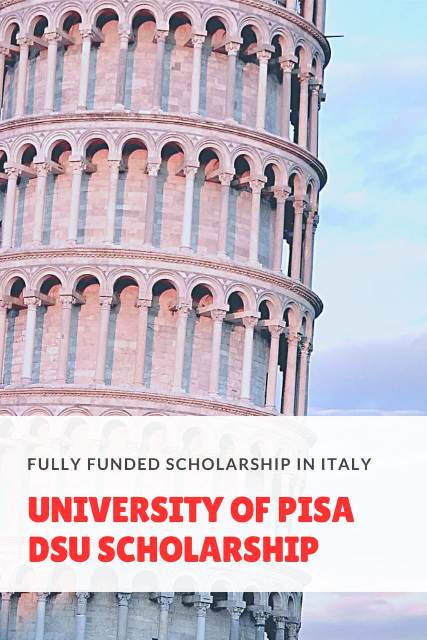University of Pisa DSU Scholarship in Italy 2026