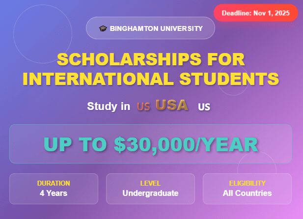 Binghamton University Scholarship in USA 2026: Apply Now