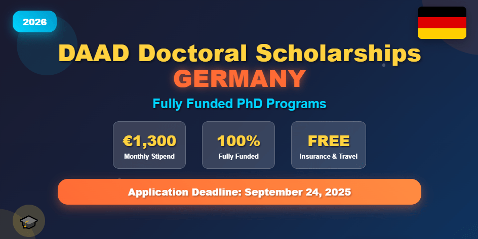 DAAD Doctoral Scholarships Germany 2026: Fully Funded PhD Opportunities